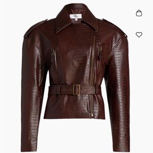 Ronny Kobo Collection Dark Brown Leather Jacket